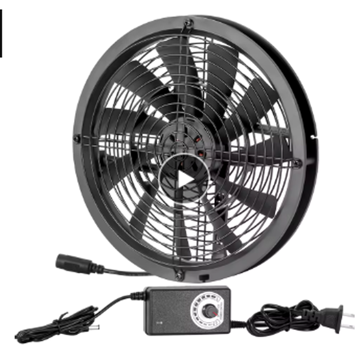 250mm 12V DC cooling fan with speed controller